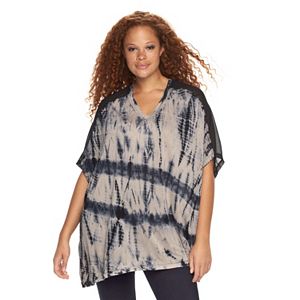 Plus Size Rock & Republic® Tie-Dye Poncho Top