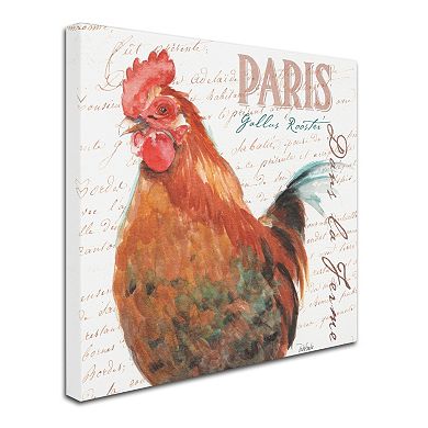Trademark Fine Art Dans la Ferme Rooster I Canvas Wall Art