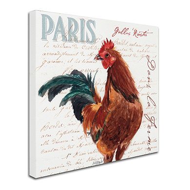 Trademark Fine Art Dans la Ferme Rooster II Canvas Wall Art