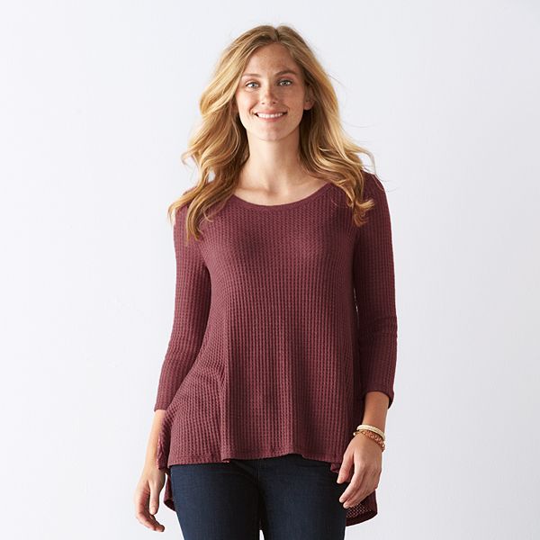 Kohl's sonoma goods for life Women's Sonoma Goods For Life® Mockneck Waffle  Top 30.00