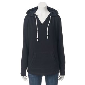 Juniors' SO® Hooded Notchneck Tunic