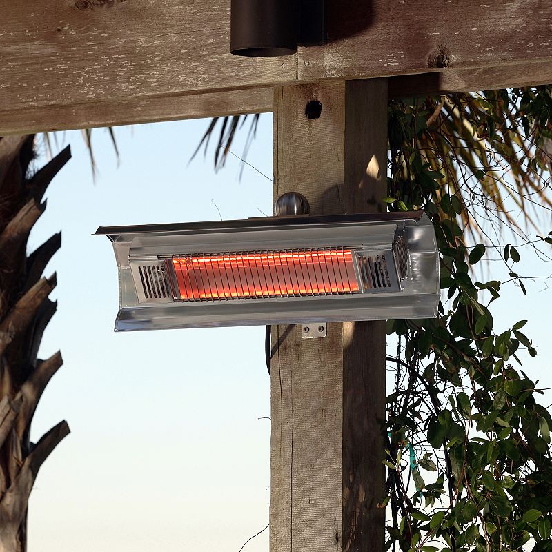 Fire Sense Wall Mounted Infrared Patio Heater, Silver