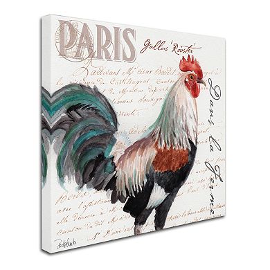 Trademark Fine Art Dans la Ferme Rooster III Canvas Wall Art