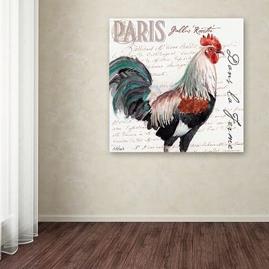 Trademark Fine Art Dans la Ferme Rooster III Canvas Wall Art