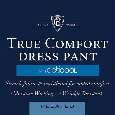 Men's Croft & Barrow® True Comfort Classic-Fit Opticool Pleated Dress Pants