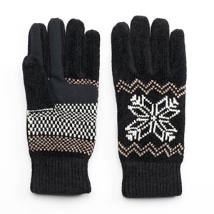 Women's Isotoner Snowflake Chenille Tech Gloves