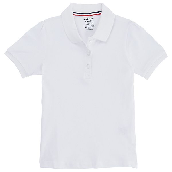 French Toast Girls Short Sleeve Stretch Pique Polo
