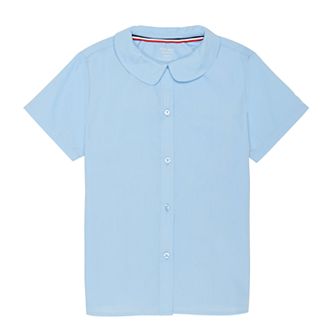 Girls 4-20 & Plus Size French Toast School Uniform Peter Pan Collar Short-Sleeved Blouse