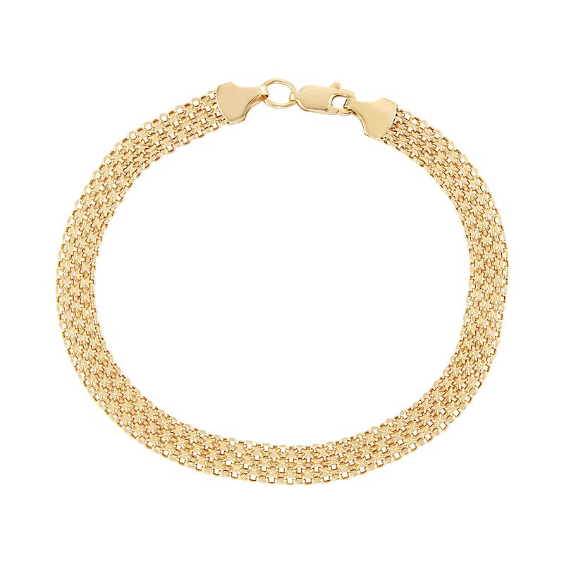 33980662 14k Gold Bismark Chain Bracelet, Womens, Size: 7.5 sku 33980662