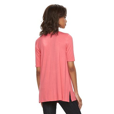Juniors' SO® Perfectly Soft Elbow-Sleeve Tunic Tee