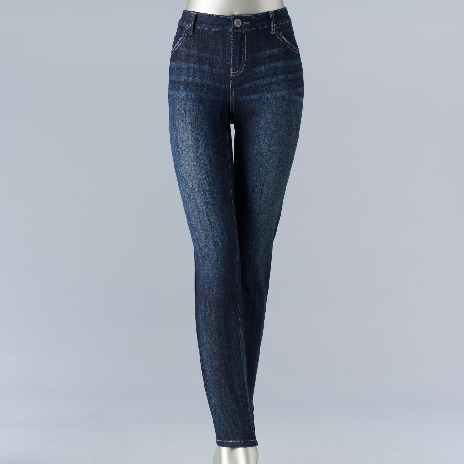 simply vera skinny mid rise pants