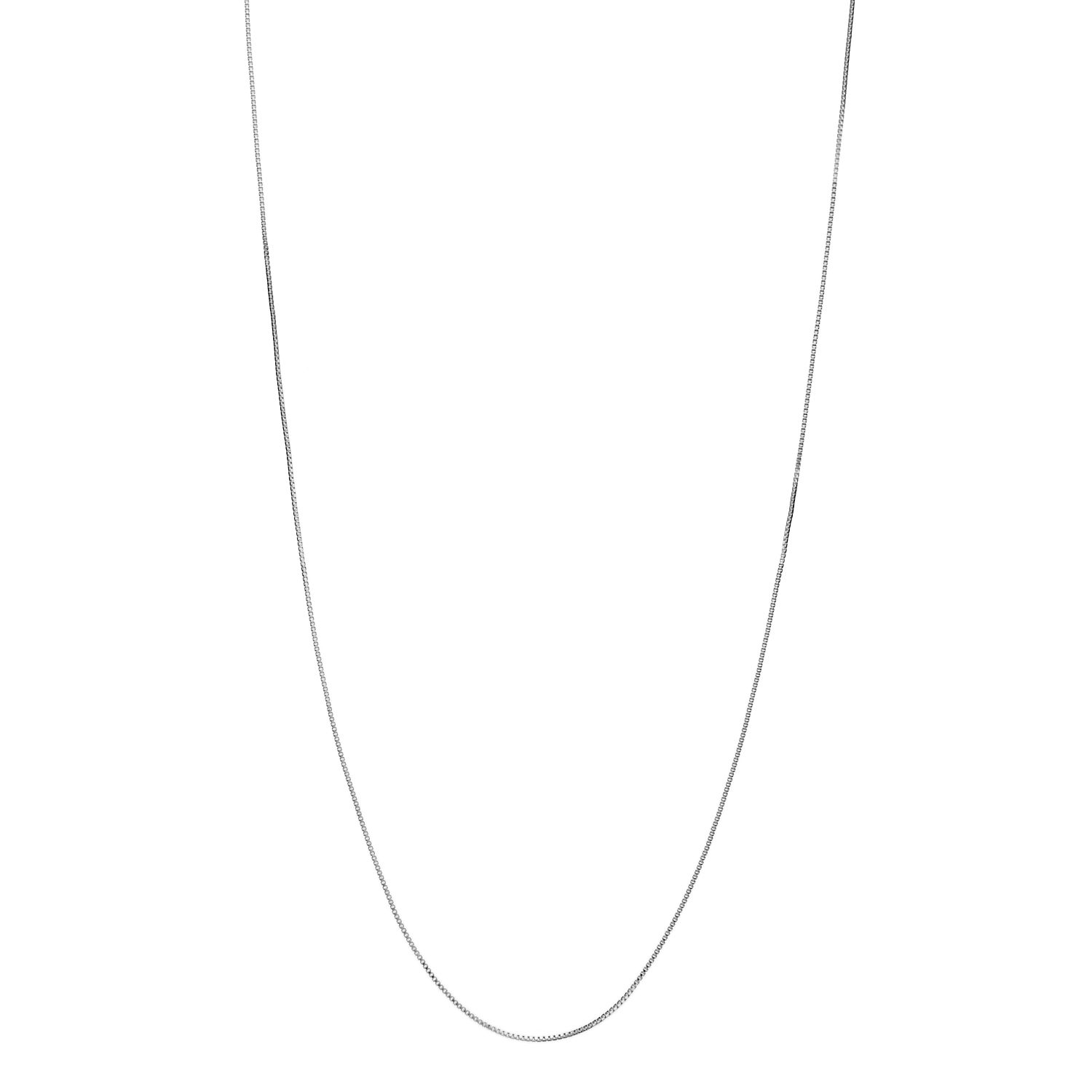 long thin silver chain necklace