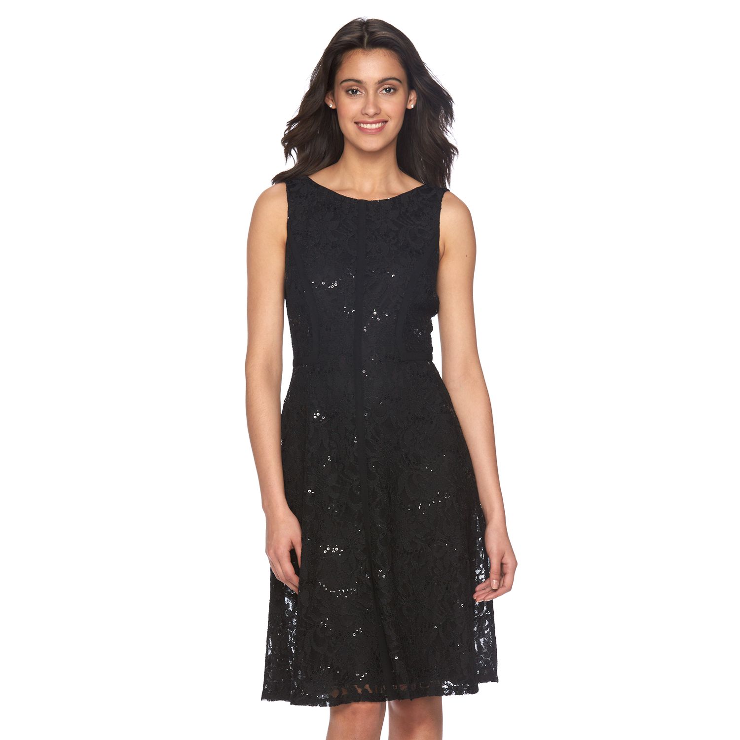 ronni nicole black lace dress