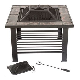 Navarro 30" Square Table Fire Pit
