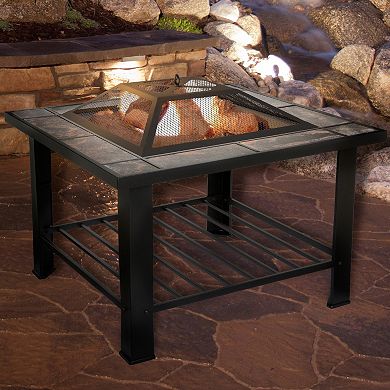 Navarro 30" Square Table Fire Pit