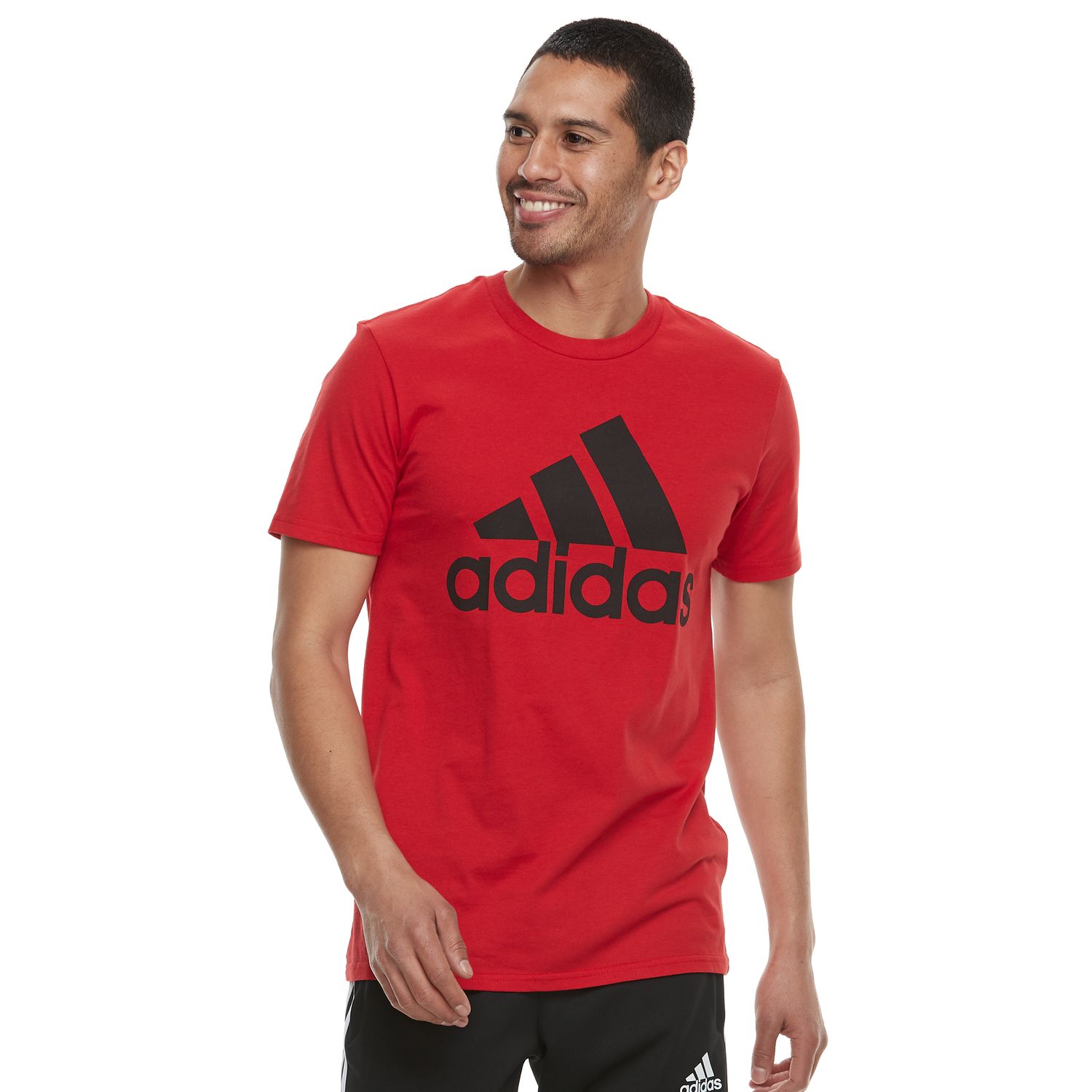 red adidas shirt mens