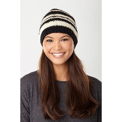 Women's SIJJL Striped Wool Beanie