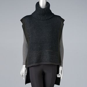Women's Simply Vera Vera Wang Sleeveless Turtleneck Poncho