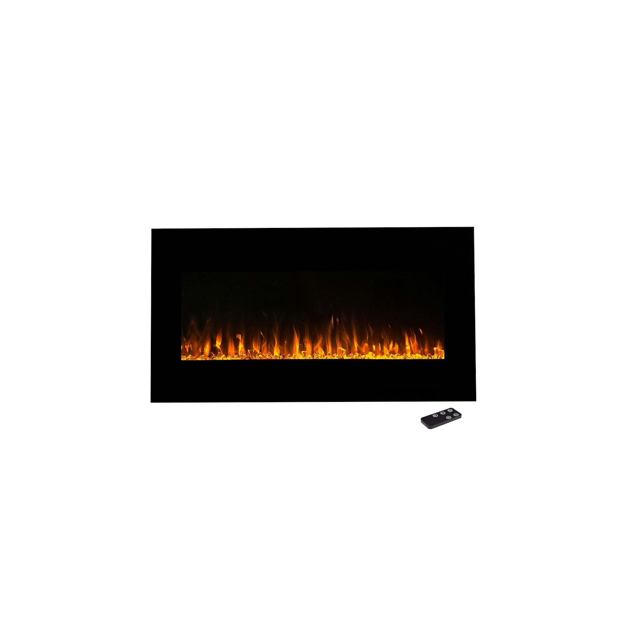 The Northwest 36 LED Fire & Ice Electric Fireplace & Remote, Black