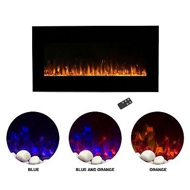 The Northwest 36" LED Fire & Ice Electric Fireplace & Remote