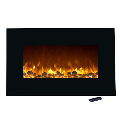 Northwest 36" Color Changing Wall Mount Fireplace & Floor Stand