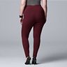 Plus Size Simply Vera Vera Wang Mid-Rise Cotton Leggings
