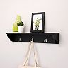 3 hook wall shelf