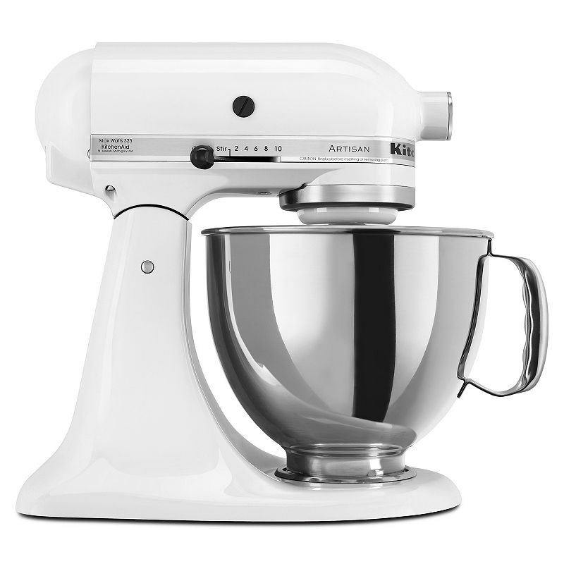 KitchenAid Artisan Series 5-Quart Tilt-Head Stand Mixer  White  KSM150PS
