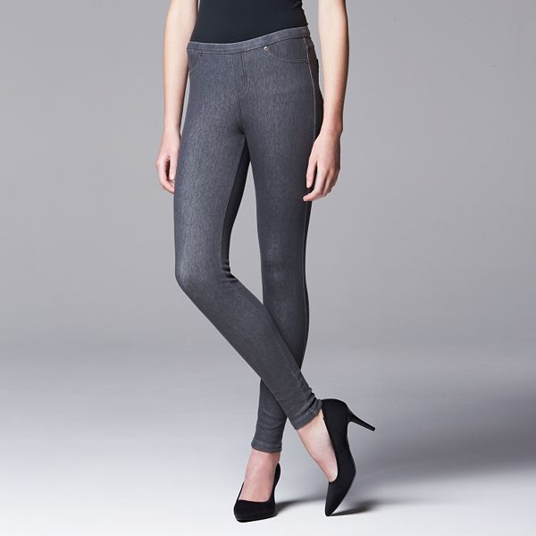 Simply Vera Vera Wang Rivet Denim Leggings