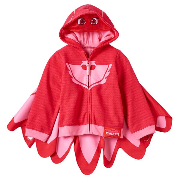 Toddler Girl PJ Masks Owlette Fleece-Lined Zip-Up Mask Hoodie with ...