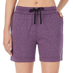 Purple Cuddl Breeches Pajama Leg Juniors Legging Shorts Ladies