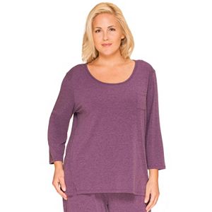 Plus Size Cuddl Duds Pajamas: Essentials Pajama Top