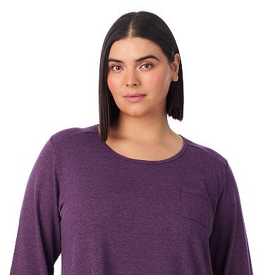 Plus Size Cuddl Duds® Essentials 3/4 Sleeve Sleepshirt