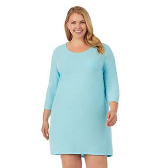 Plus Size Cuddl Duds® Essentials 3/4 Sleeve Sleepshirt