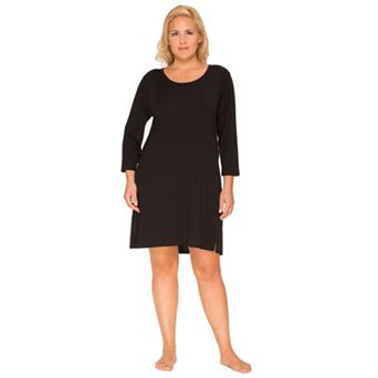 Plus Size Cuddl Duds® Essentials 3/4 Sleeve Sleepshirt
