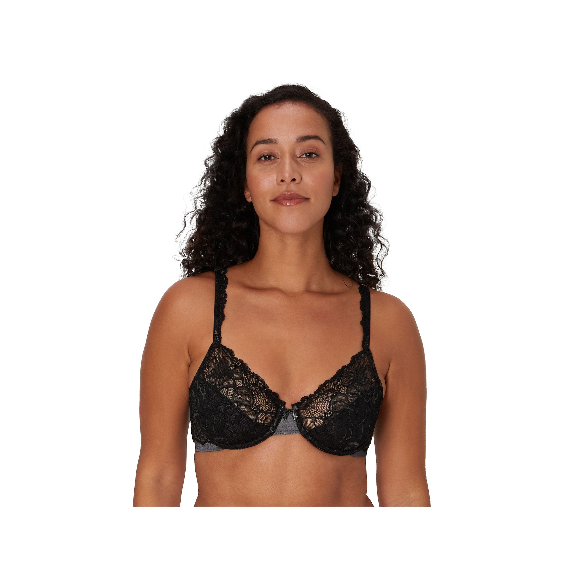 Bali Lace Desire Full-Figure Underwire Bra DF6543, Womens, Size: 36 C, Bla