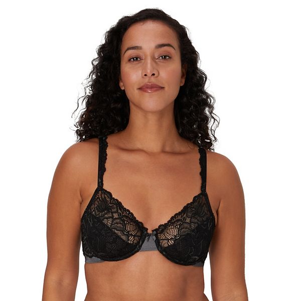 Bali Lace Desire Full-Figure Underwire Bra DF6543 - Black (40 D)