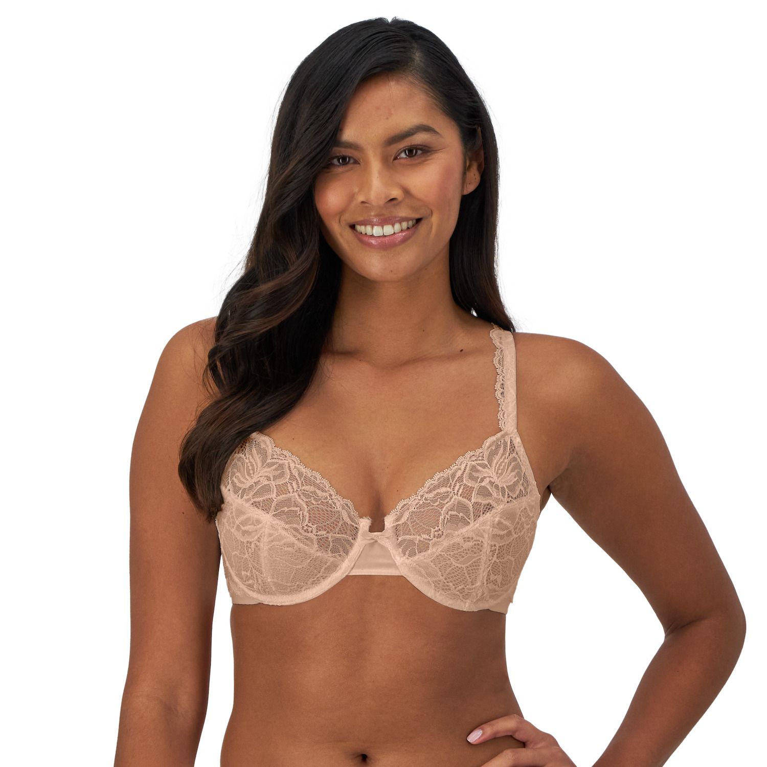 Fun & Flirty Lace-Trim Unlined Demi Bra