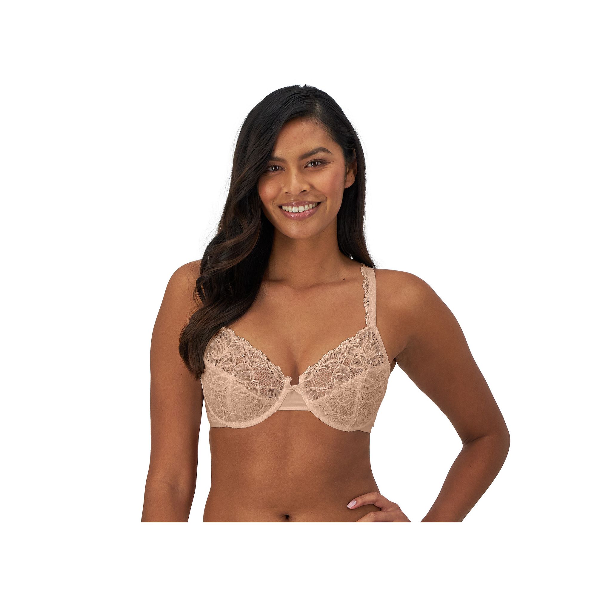 Bali Lace Desire Full-Figure Underwire Bra DF6543, Womens, Size: 36 C, Eve