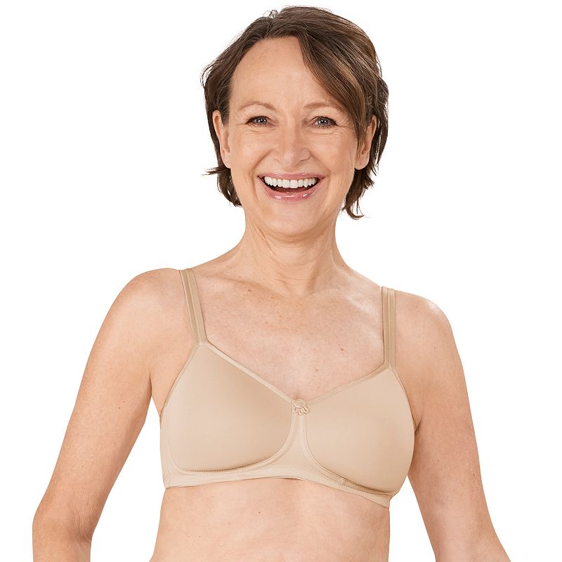Amoena Mastectomy Bra: Mara Padded Wireless, Women's, Size: 40 A, Light Brown
