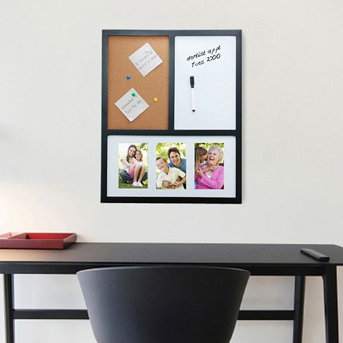 Nexxt 3-opening Dry Erase Memo & Cork Board