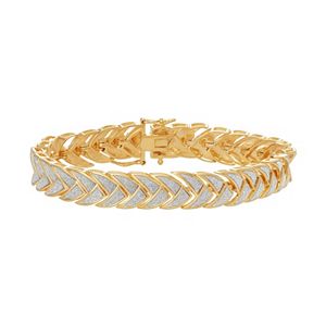 18k Gold Over Silver Glitter Braided Bracelet