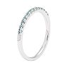 14k White Gold Aquamarine Stackable Ring