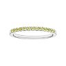 14k White Gold Peridot Stackable Ring