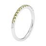 14k White Gold Peridot Stackable Ring