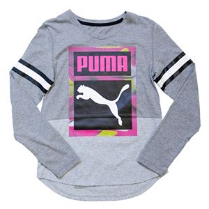 Girls 4-6x PUMA Two-Tone High-Low Tee