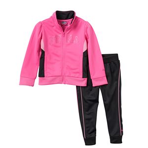 Toddler Girl PUMA Colorblock Glitter Jacket & Pants Set