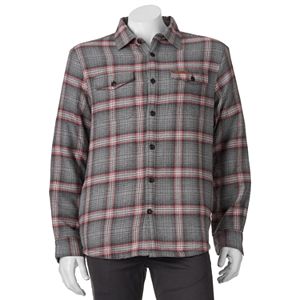 Men's Field & Stream Classic-Fit Plaid Sherpa-Lined Button-Down Shirt