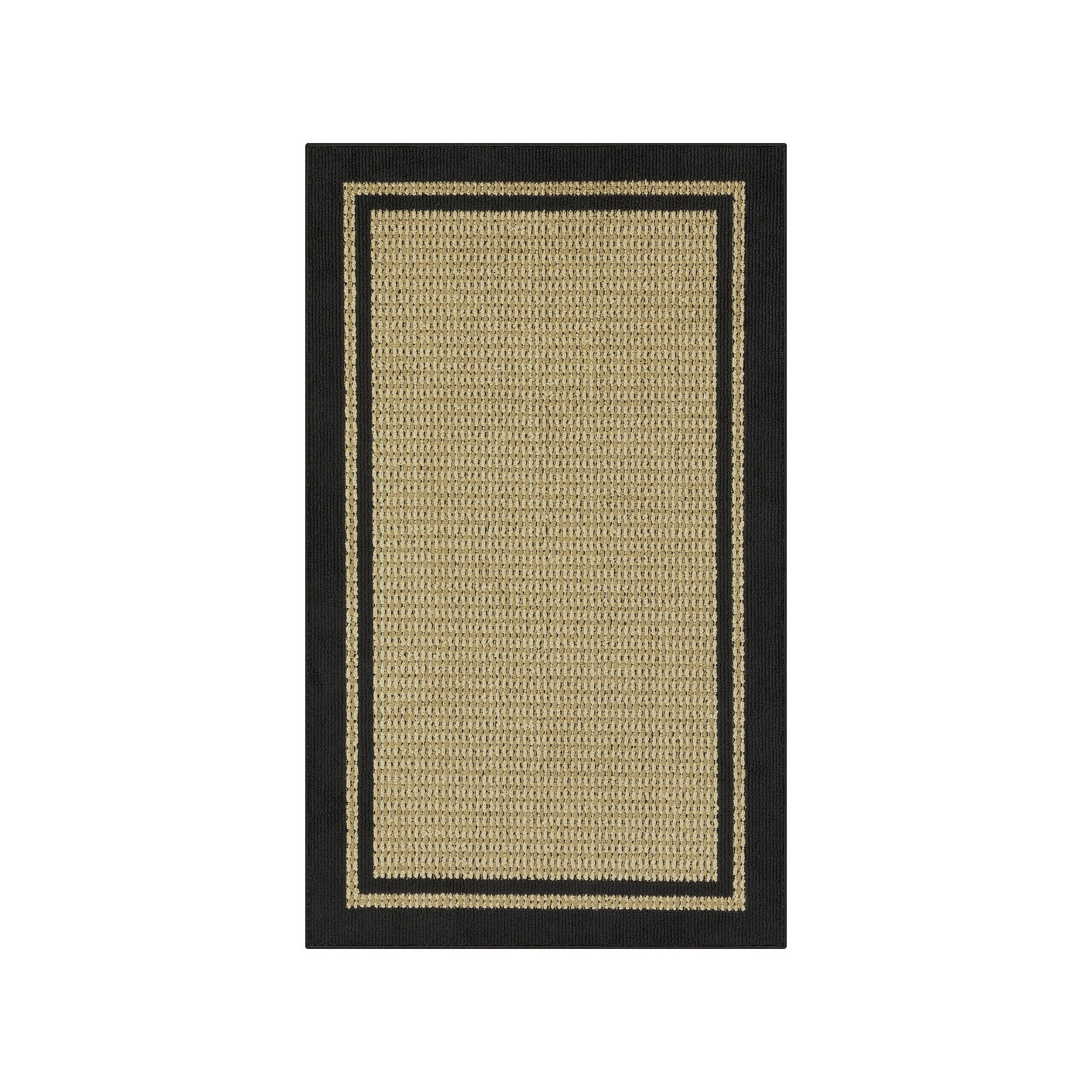 Sonoma Goods For Life® Encore Faux Sisal Washable Rug, Faux Sisal Black Be