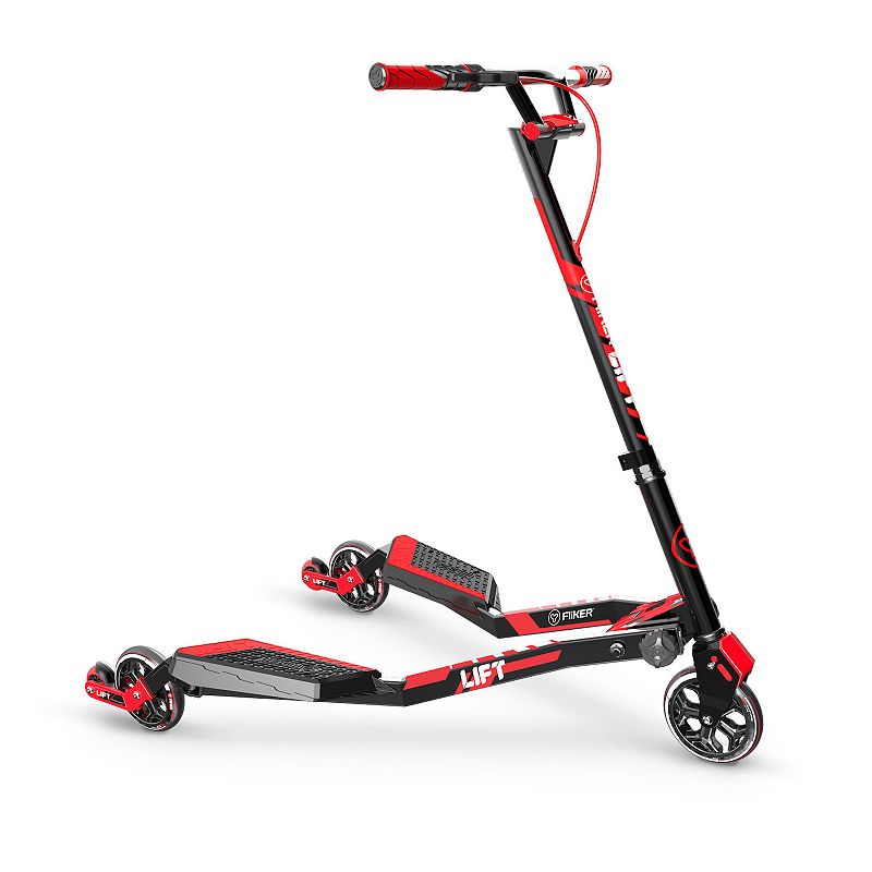 Kids Yvolution Y Fliker Lift L3 Red Three-Wheeled Scooter, Multicolor